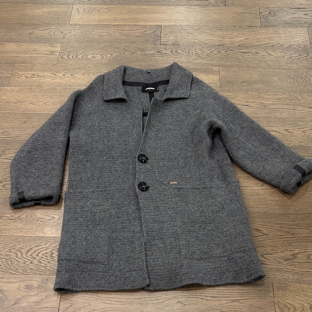 DSQUARED2 Charcoal Kids Pea Coat